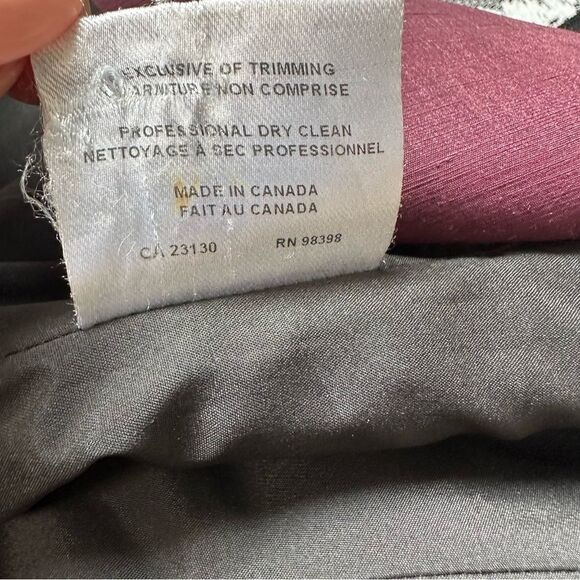 Judith & Charles Plum Sleeveless V-Neck Linen Blend Sheath Dress Sz 12 - Picture 11 of 13